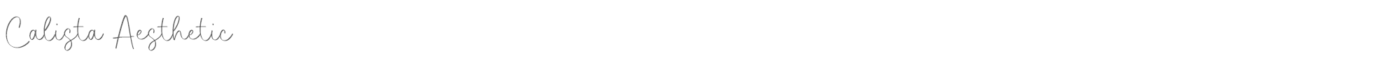 Sample characters Calista Aesthetic Font